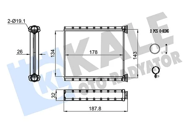 Kalorifer Radyatörü Renault Clio 5 2019 Captur 2 2020 134X167.5X26