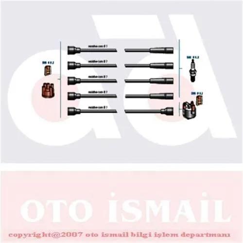 Buji Kablosu Bobin Kablosu Buji Kablosu TK R9-R19-Broadway 1.4 8V 1.6 8V Twingo - Clio 1.2 D7F