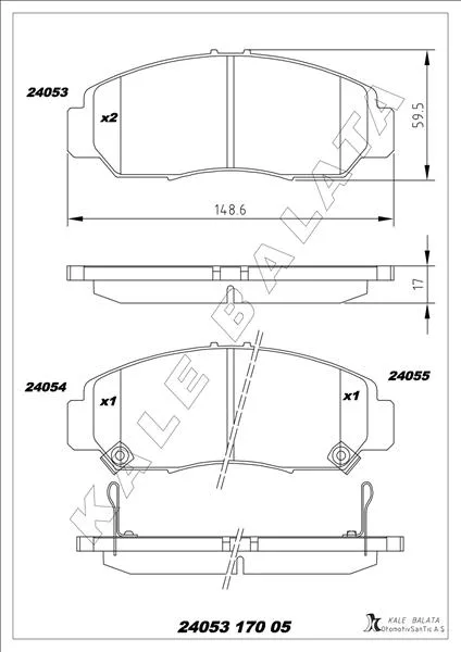 Ön Fren Balata Honda Civic 1.6L R16A2 R16B2 VTEC Sedan FD6 FB7 Kasa 2006-2016 1.8L R18A2 FD7 Kasa 2006-2012
