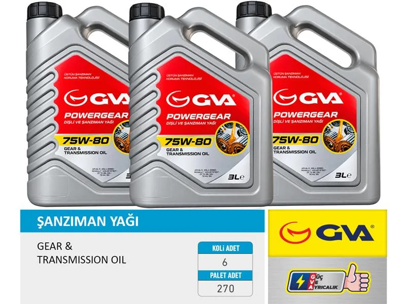Şanzıman Yağı 75W80 3 LT API GL-5 (6 Adet)
