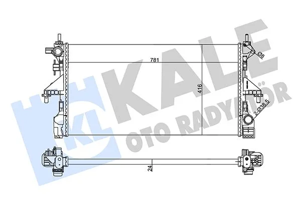 Radyatör DUCATO JUMPER BOXER 2006 2.0 Bluehdi Mechanıcal 780X416X24 1680410280-1629086780-16139965 80-RR606169