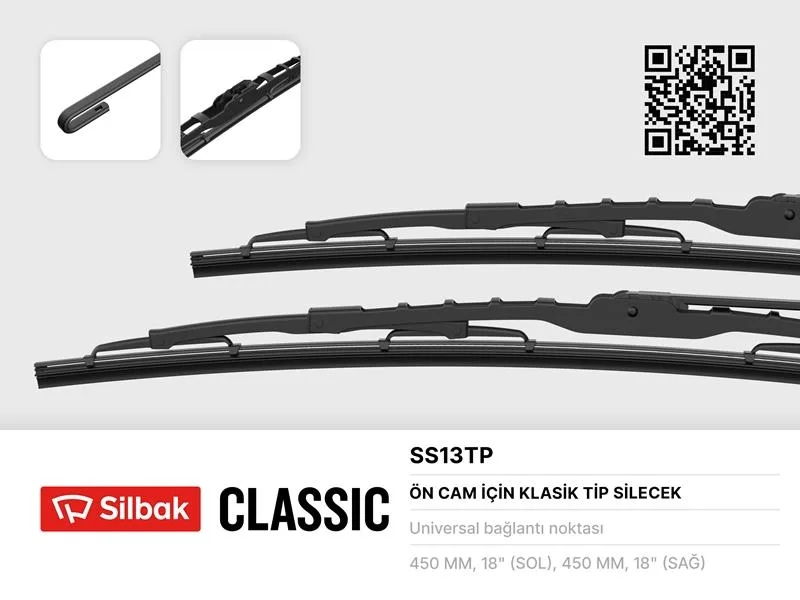 Silecek Süpürgesi 450MM Taunus 1.6-2 GTS Pımlı - Ford GRANADA Consol - Isuzu KS 2022 NKR - FAVORIT - KIA Shuma - Sephia - PREGIO - BESTA - Mıtsubushı Canter Kamyon - L300-BMW 315-316-Leyland 1930 Fatih - BMC TM25 (2 Adet)