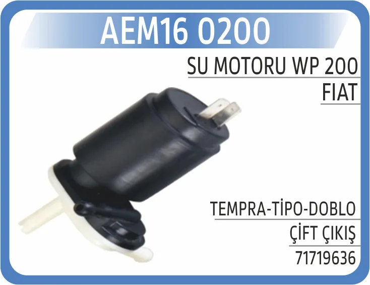Su Motoru WP 200 Tempra - TIPO - DOBLO Çift Çıkış