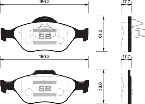 Ön Balata Fiesta 1.4TDCİ Absli 2000 Fusion 2002 Mazda 121 1996 Mazda 2 2003