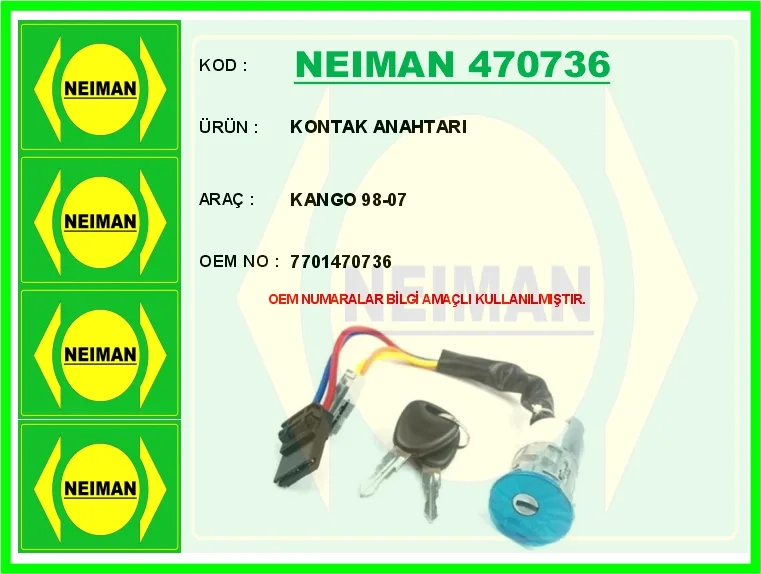 Kontak Kilidi - Anahtarlı Renault Kangoo 1998-2007