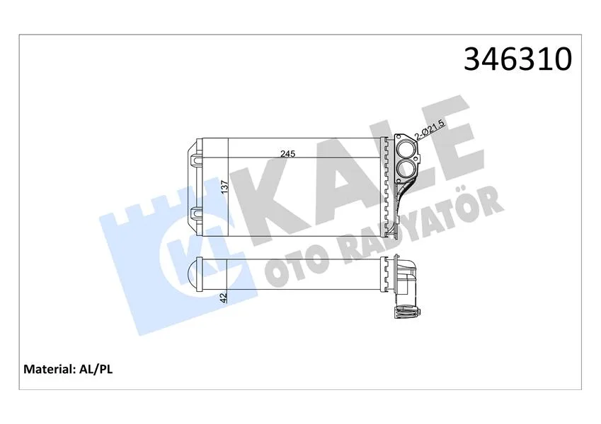 Kalorifer Radyatörü 307 2000 242X135X42 / Ac Al / MKNK