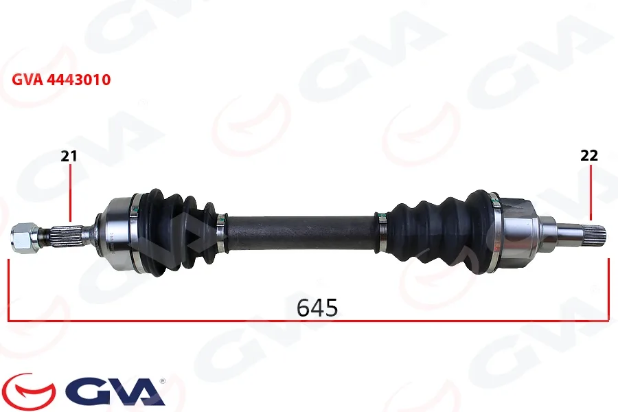 Komple Aks Sol Peugeot 206 1.4-1.6 TU5 1998-2006 645MM