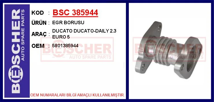 EGR Dönüşüm Borusu DUCATO - BOXER - DAILY 2.3 MJT EURO5