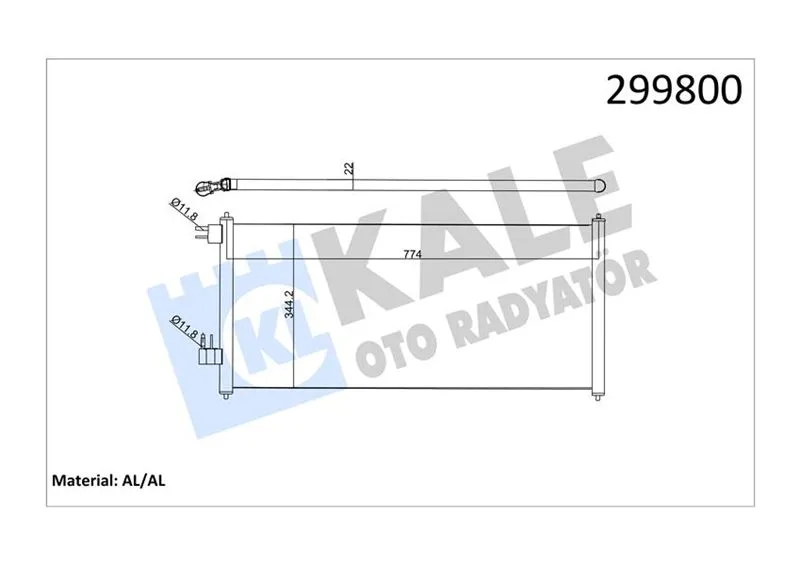 Klima Radyatörü Connect 2002-2014 1.8 Tdci 1975-1990-110PS