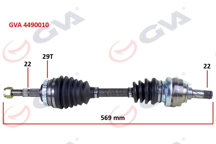 Komple Aks Sol Corsa B 1.2İ 16V 1993-2000 ABS Li 569MM 29DİŞ