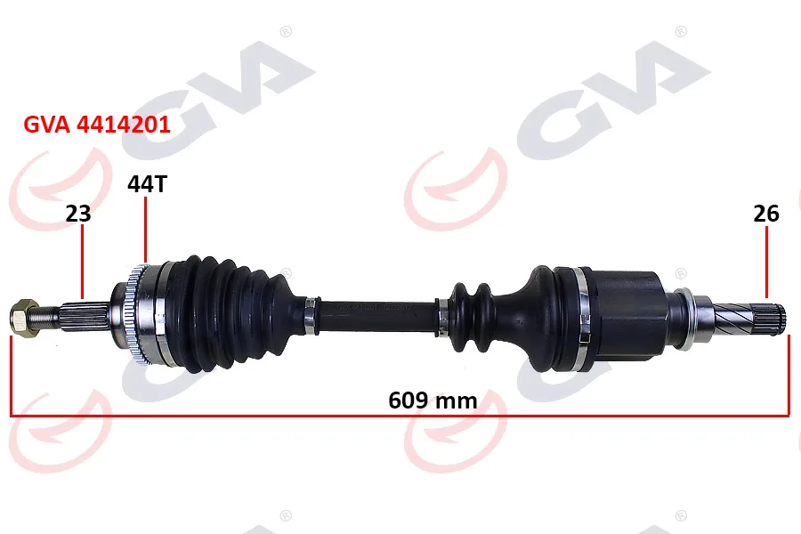 Komple Aks Sol Clio Symbol Thalia 1.5 DCİ 2008 ABS Li 44DİŞ 609MM