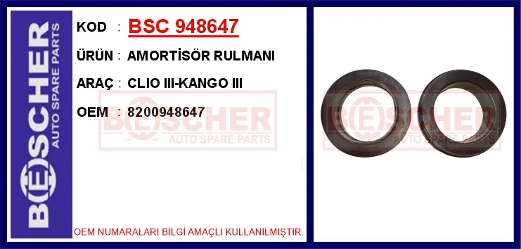Amortisör Rulmani Clio 3 - Kango 3 (2 Adet)