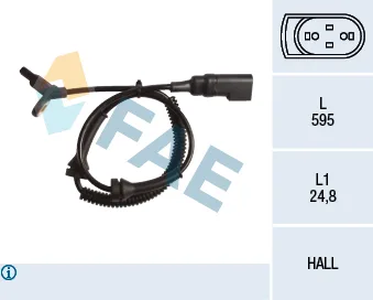 ABS Tekerlek Hız Devir Sensörü Ön Connect 1.8 16V - Di - TDI - Tdci 2002