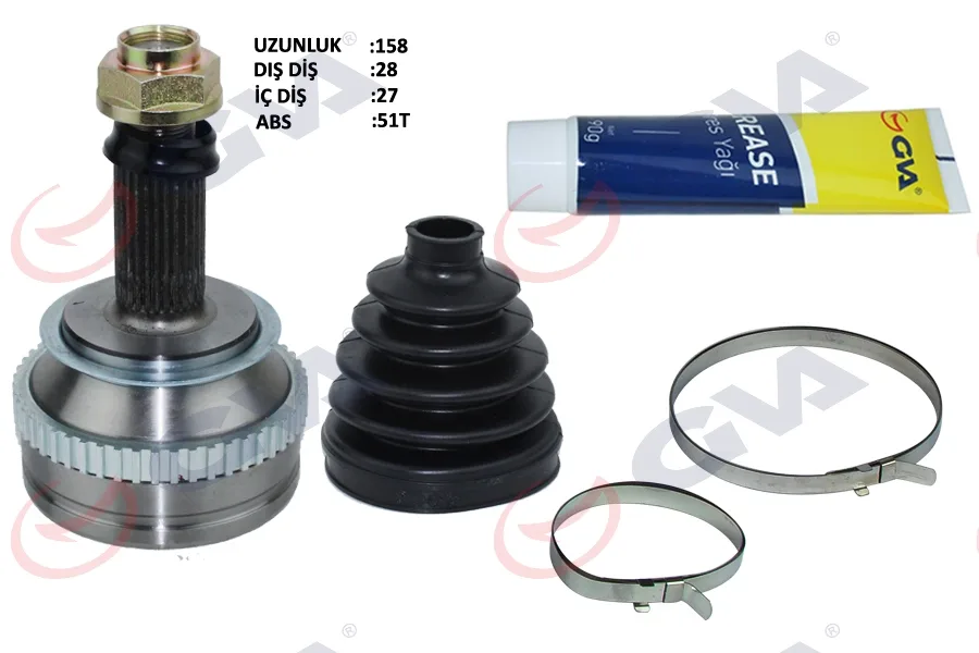 Aks Kafası Diş Ön MASTER - MOVANO 2 2.5D S8U 1998-2010 ABS Li 51DİŞ 28X27X67.1 158MM 51DİŞ 1118MM