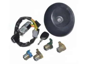 Kontak Anahtar Seti Renault Kangoo 03 Kontak 5 Sıfre Depo Kapağı