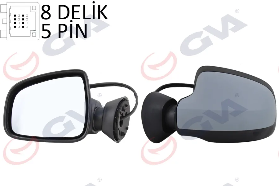Diş Dikiz Aynası Sol Duster 2011 Elektrikli Isıtmalı Astarlı Konveks 5 Fiş VM-6802EHPL
