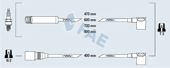 Buji Bobin Kablo Takımı Silikon Set Opel ASTRA F - Vectra A - Ascona C - KADETT E 1.4-1.6İ 8V NZ - NV - SV