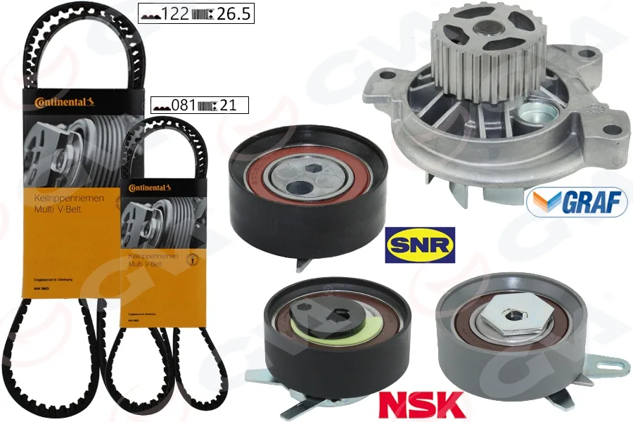 Devirdaimli Triger Seti 122X26.5 -081X21 T4 2.5TDI - LT35 2.5TDI Acv - Anj - Avr