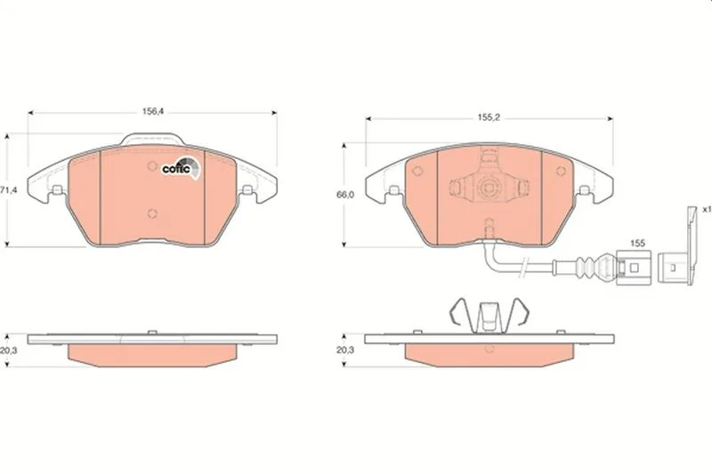 Ön Balata Fişli CADDY 3 2004 Golf 4 5 6 1997 Jetta Passat 2005 Polo 2009 Octavia 2004
