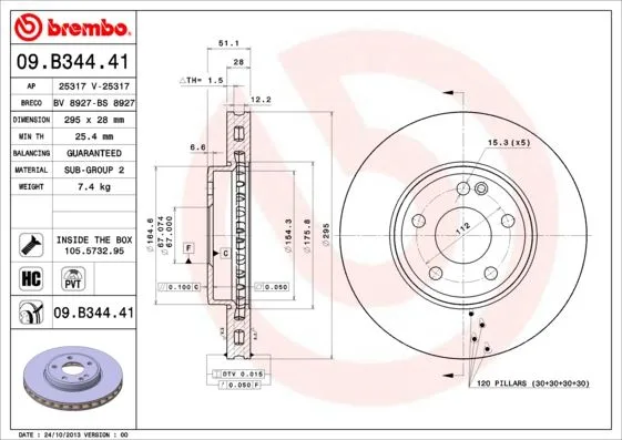 Fren Diski On Mercedes W176 W246 C117 X117 X156 (2 Adet)