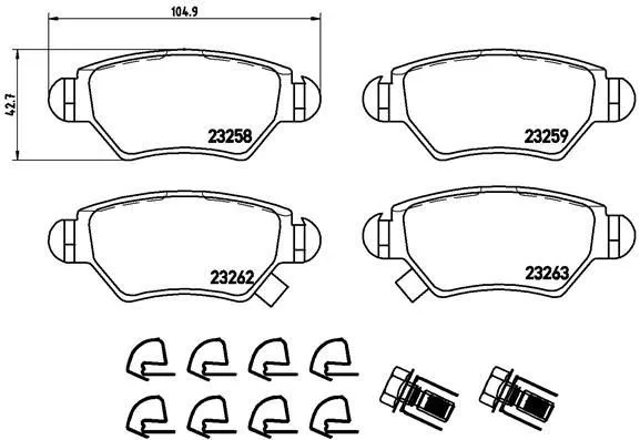 Arka Fren Disk Balata ASTRA G 1998-2005 Zafira A 1998-2005 Corsa C - COMBO C 2003-2009