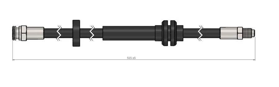 Ön Fren Hortumu Peugeot BOXER - Citroen JUMPER 2006 2.0-2.2-3.0 HDI - Fiat DUCATO 2006 2.3JTD 515 MM (2 Adet)