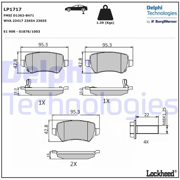 Arka Balata ASTRA G 1998 ASTRA H 03.05 > - Meriva 05.03 > Zafira 2000 COMBO 09.02 >