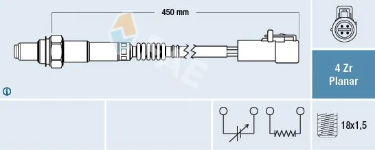 Oksijen Sensörü Ford C Max 2 Dxa / CB7.Dxa /Ceu 1.6 Tı 2010 Focus C Max DM2 : 1.6 2003-2007 Focus 2