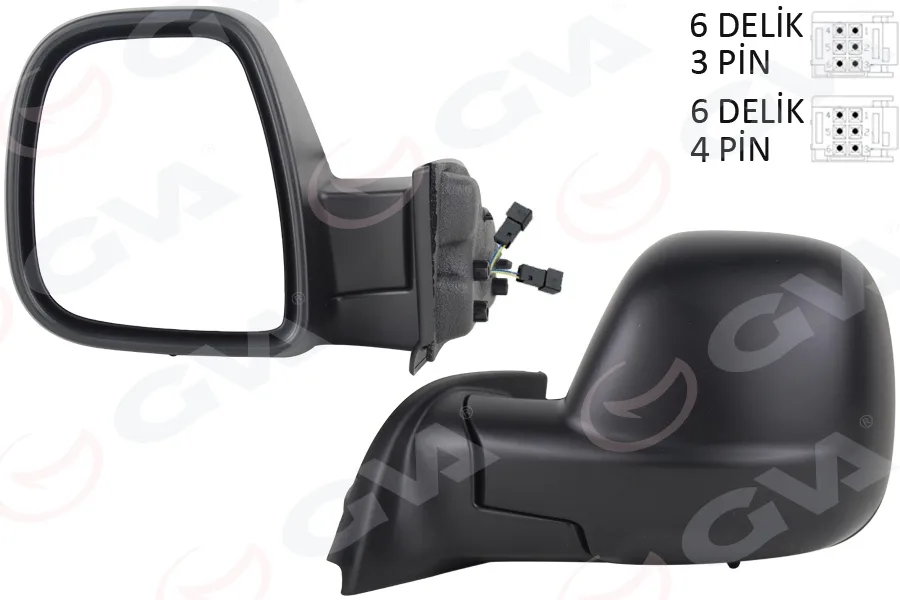 Diş Dikiz Aynası Sol PARTNER - BERLINGO 2012-2018 Elektrikli Desenli Rezistanslı Otomatik Açma Kapama