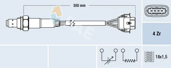 Oksijen Sensörü ASTRA G - Corsa C - Meriva A - Vectra C - Zafira 1.4-1.6 16V 1998-2005 Z14XE - Z16XE