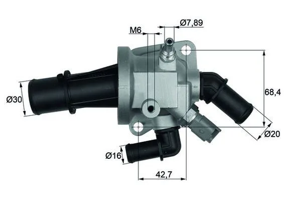 Termostat 88 C Fiat Albea 2003-2009 DOBLO 2002 Panda 2004 Punto 2003-2012 500 2007 Opel COMBO C 2005-2012 Corsa C 2005-2010 Meriva A 2003-2010 1.3D Mjet 1.3 CDTI