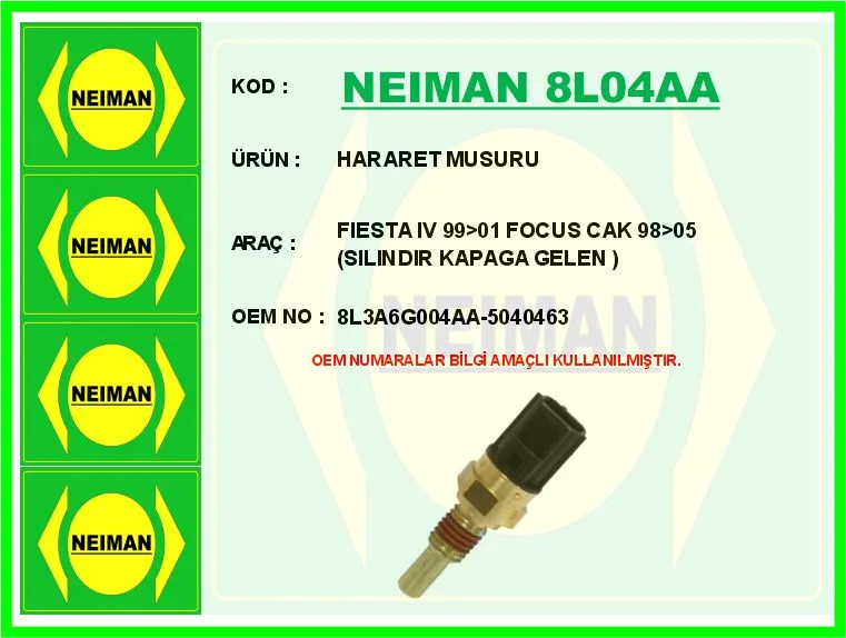 Hararet Müşürü Silindir Kapagına Gelen Focus - Fiesta 1.6 Zetec 1995-2004