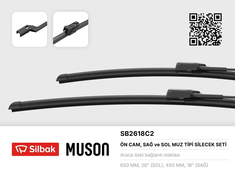 Silecek Süpürgesi 650/450MM Muz Tipi A3-GOLF 7 2008-2012 Skoda Fabia 4 PJ3 2006-2021