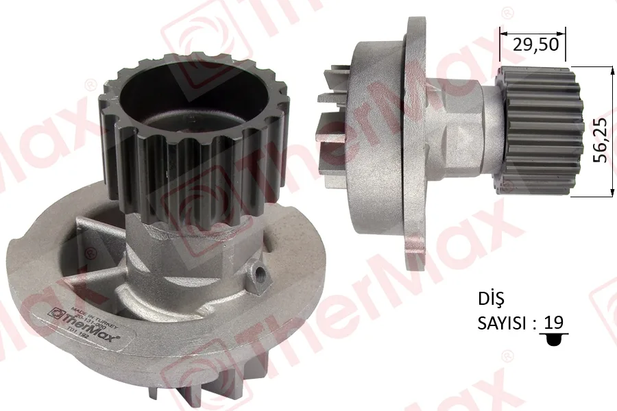 Devirdaim Su Pompasi Chevrolet AVEO Kalos 1.4L F14D T200 T250 T255 2006 / Lacetti 1.4L 1.6L Klan 2005 / Daewoo NUBIRA 1.6L A16DM 16V Klaj 1997-2002