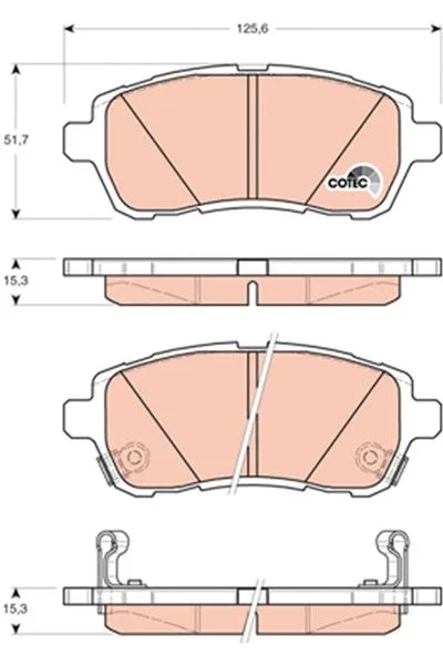 Ön Balata Fiesta 6 1.4-1.4TDCİ 1.6 Tdci 2008 Swift 2010 Justy 2007 Mazda 2 2007 Sirion 2008