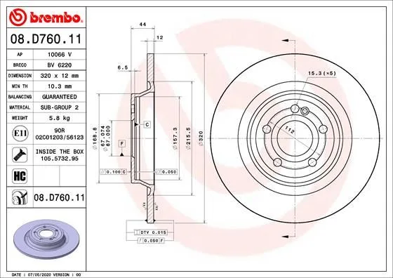 Fren Diski Arka Mercedes W177 V177 W247 C118 X118 H247 X247 Spor Tip (2 Adet)