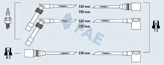 Buji Kablo Takımı ASTRA F 1991-1998 Vectra A 1988-1995 1.8-2.0İ 18SV - C18NZ-20NE - C20NE Vectra B 1.6 16LZ2