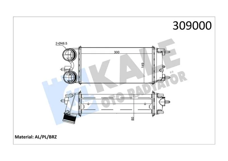 Turbo Radyatörü Ford Fiesta - Courier - Ecosport - Bmax 2013 1.5-1.6 Tdci