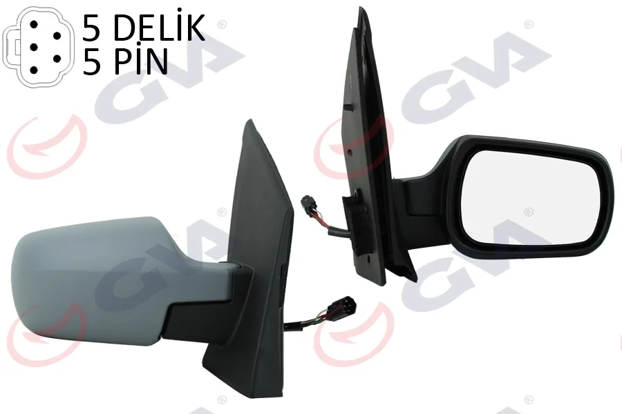 Diş Dikiz Aynası Sağ Ford Fiesta 2002 Elektrikli Isıtmalı Astarlı 5PİN 5 Fiş VM-312EHPR