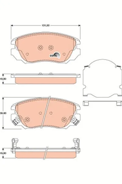 Ön Fren Balatası Insignia A 2008-2017 Malibu 2012 Saab 9.5 2010-2012 296 MM 16 İnç Jant