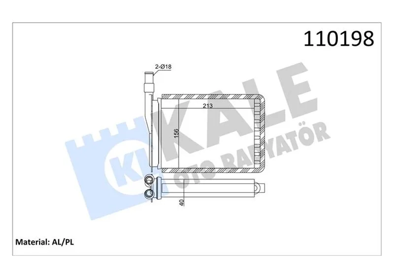 Kalorifer Radyatörü R9-R11-EXP 212X156 2 Sıra Al PL Sistem