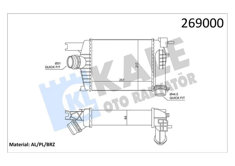 Turbo Radyatörü İntercooler Clio 4 2012 Captur 2013 Duster 2013 0.9TCE 1.2TCE 1.5DCİ