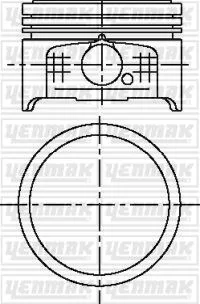 Motor Piston Segman STD P106-P206-P306-PARTNER - Berlıng 1.4 8V TU3JP Boy:50MM Tepe:Duz Tepe 75MM (4 Adet)