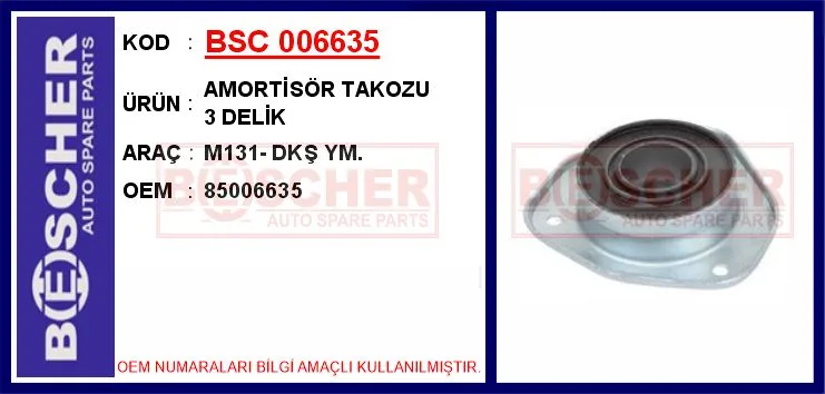 Amortisör Takozu 3 Delik M131- Doğan Kartal Şahin Yeni Model.