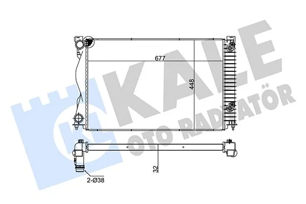 Radyatör Audi A6 2.0TFSI-2.0TDI 2005-2011 Otomatik 677X448X32 Al - PL - BRZ