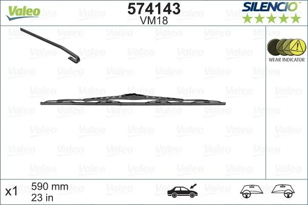 Silecek Sılencıo 60 CM X1 VM18 Renault Toyota Volvo Subaru Pejo VW Opel BMW KIA Fiat SWF 116148