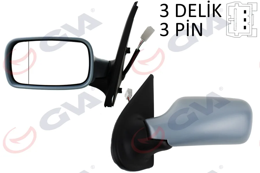 Diş Dikiz Aynası Sol Palio 1998 Elektrikli Isıtmalı Astarlı Konveks 3 Fiş VM-155EP-5DL