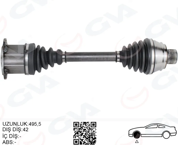 Komple Aks Ön Sağ / Sol A6-A7-Q5 Otomatik 2.0 TFSİ - 2.0 TDİ 2008 CGLB - CGLC - Chja - Cgla - Cahb - CGLD - CHNC 2.0 TFSİ - 2.0 TDİ