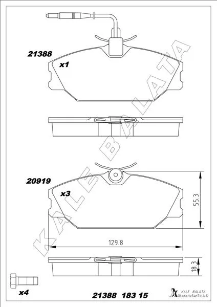 Balata Ön 2025 Espace 2 - Megane 1 - Laguna 1 - Scenic - Safrane 1 - 2 - Sport Spider 1993