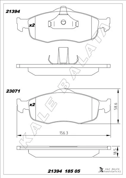Fren Balatası Ön Ford Mondeo 1993 Kablolu İkazlı